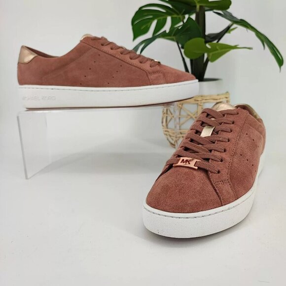 Michael Kors Women's Pink Microsuede Sneakers Shoes Size 7M US - Picture 1 of 12